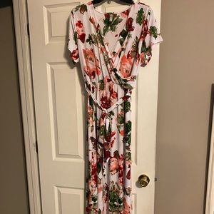 Tie waist boutique maxi dress